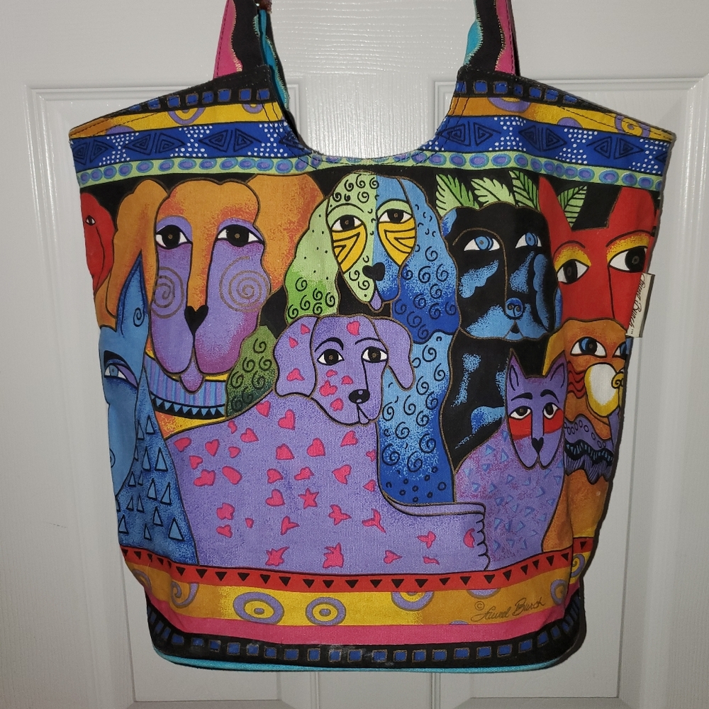 Laurel Burch Vintage Dog Tote Bag - Picture 2 of 16